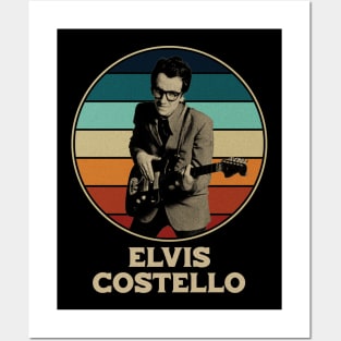 retro elvis costello Posters and Art